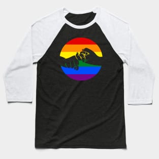 ASL sign for Friend (rainbow) Baseball T-Shirt